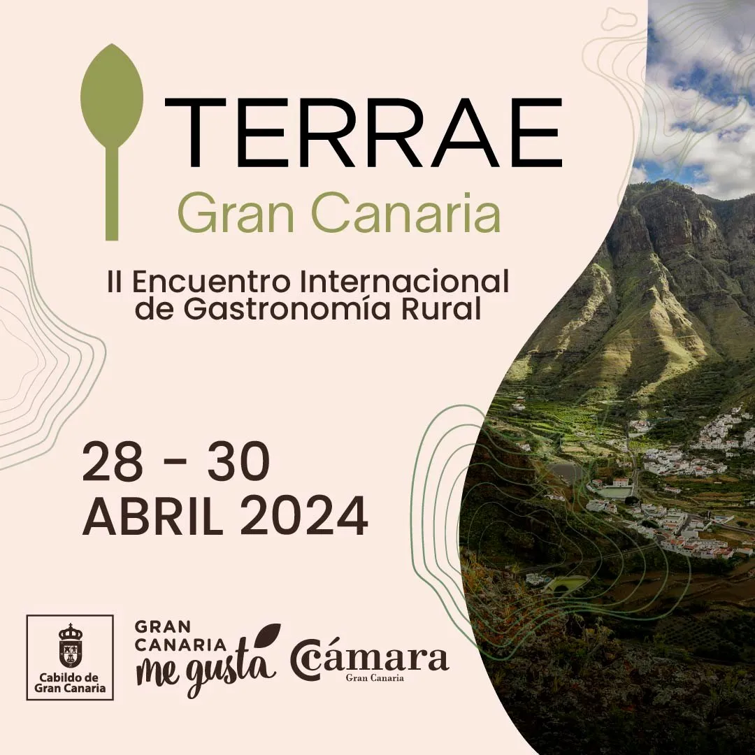 Poster for the II International Rural Gastronomy Gathering Terrae Gran Canaria, 28-30 April 2024