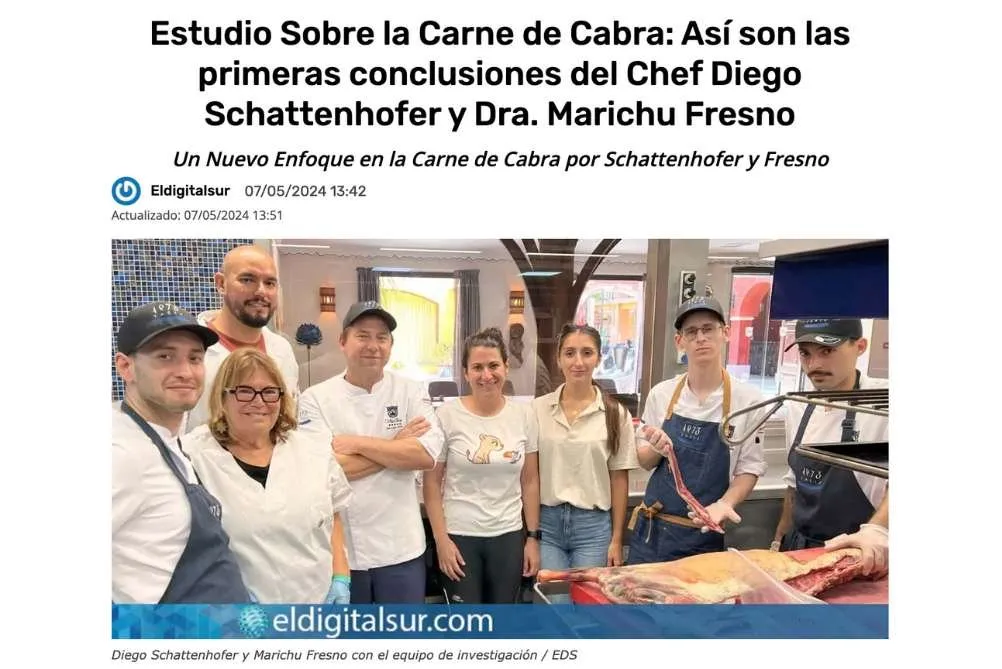 Press clipping about the study: Diego Schattenhofer and Marichu Fresno with their team