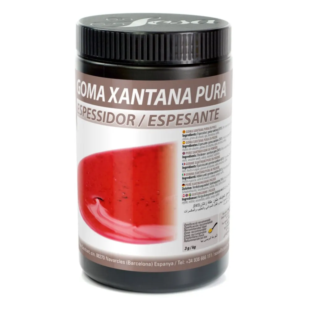 Jar of pure powdered xanthan gum from Sosa