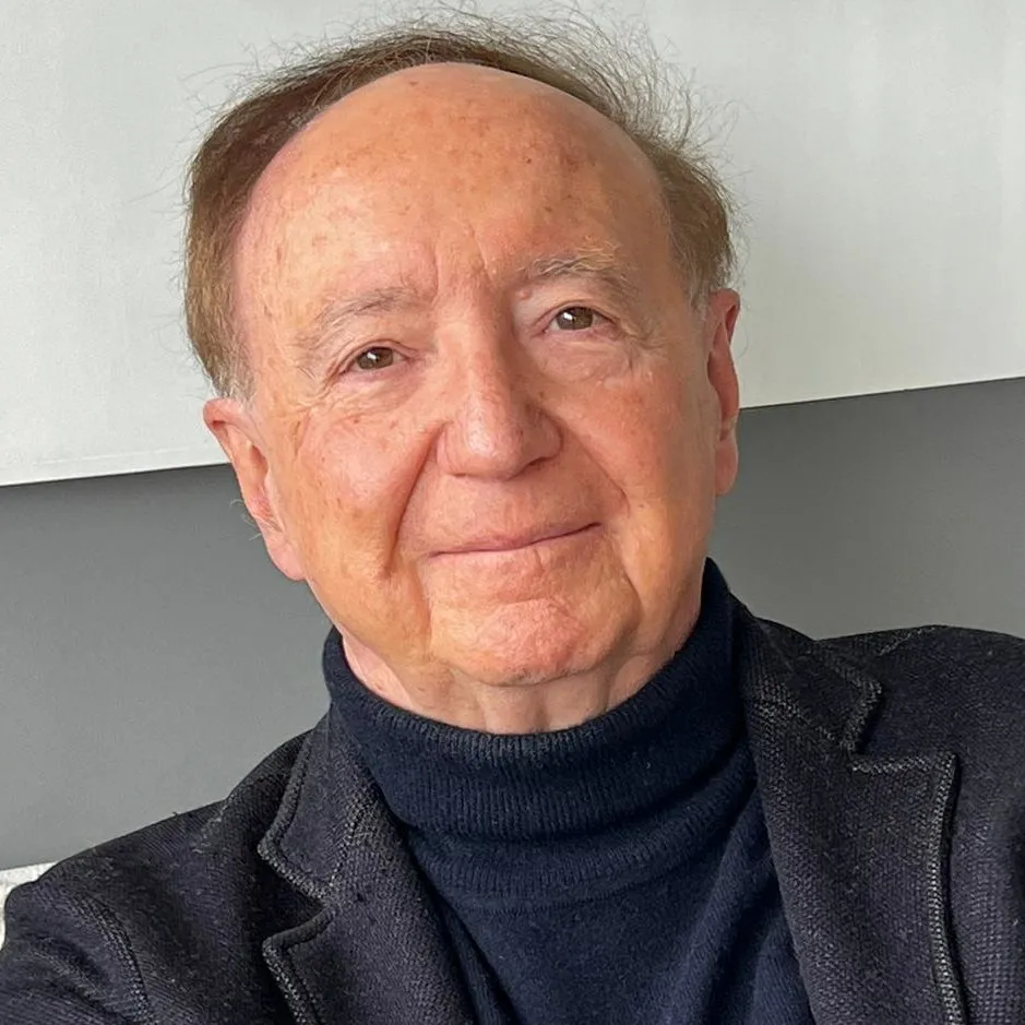 Portrait of food critic José Carlos Capel in a dark polo neck jumper