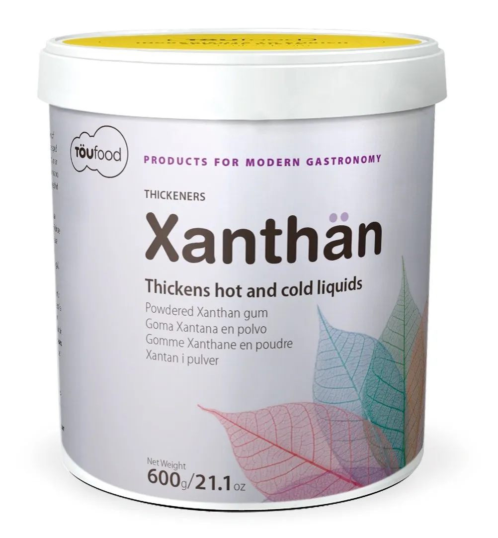600 g jar of powdered xanthan gum from Töufood