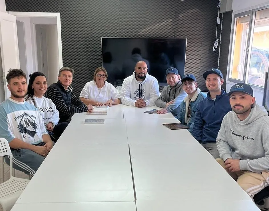 Working meeting of the project team around the table