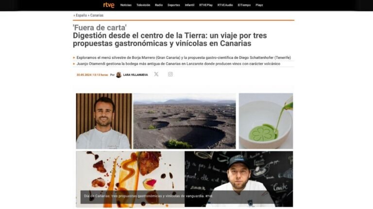 RTVE Viaje Gastronómico y Vinícola por el Corazón Volcánico de Canarias